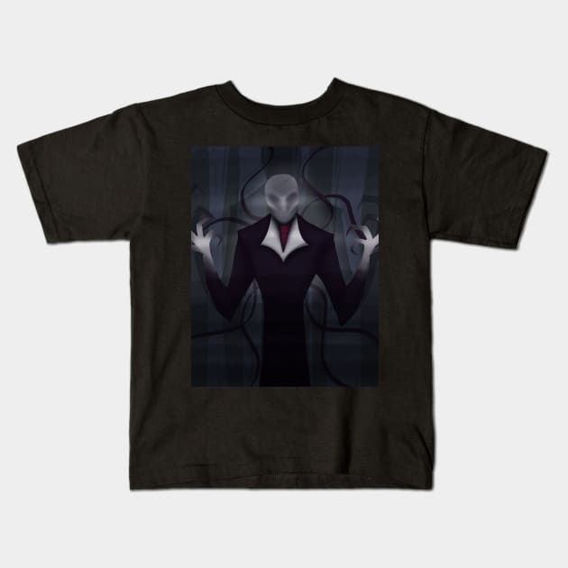 Slenderman’s Forest Kids T-Shirt by KittyxKato